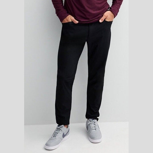 FLX Men’s Premium Slim 5 Pocket Pants- Black- 36W 30L - New Tag