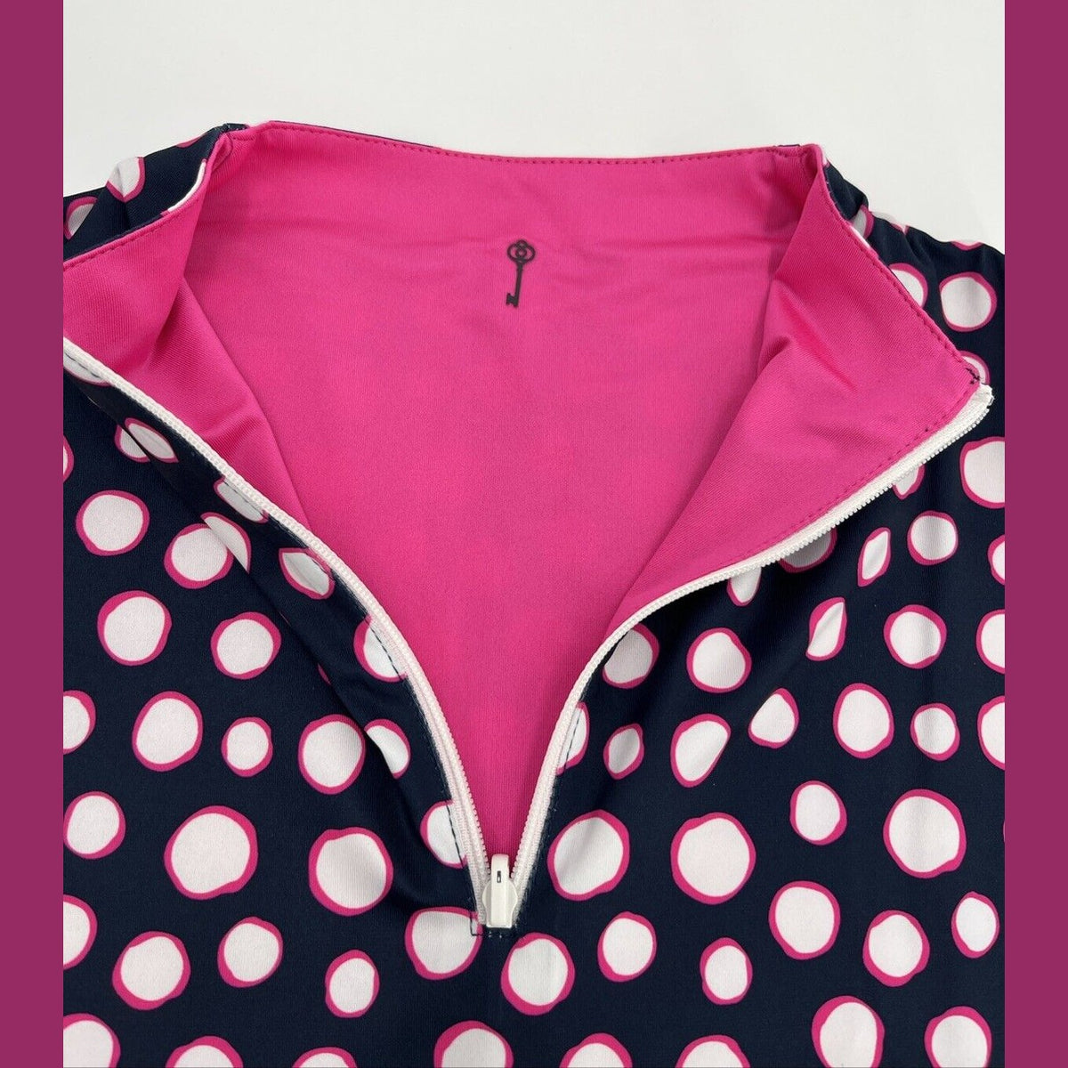 $79 Belyn Key Women’s Dandy Dot Ink Print Reversible Sleeveless -XSmall- New Tag