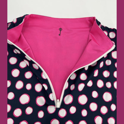 $79 Belyn Key Women’s Dandy Dot Ink Print Reversible Sleeveless -XSmall- New Tag