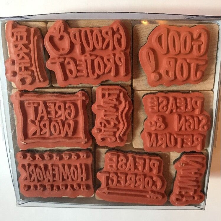 Hero Arts ~ 9 Woodblock Rubber Stamps - Various Messages SEALED in BOX NEW!