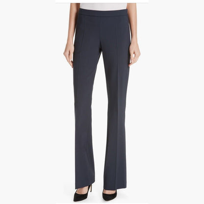 $248 Hugo Boss Women's Tulea SideZip Wool Flare Leg Pants-Black-Size: 6- 32W 34L