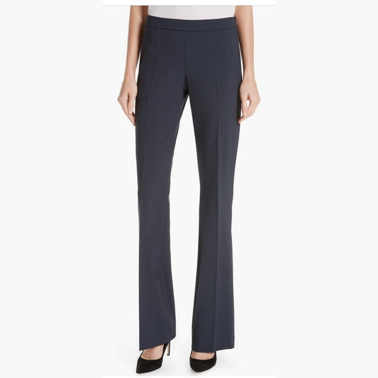$248 Hugo Boss Women's Tulea SideZip Wool Flare Leg Pants-Black-Size: 6- 32W 34L