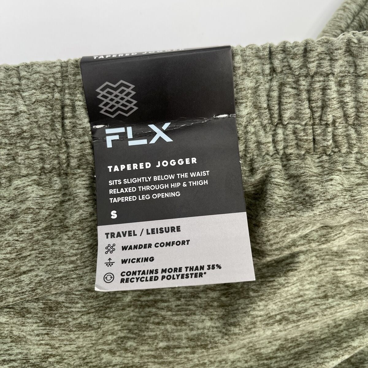 FLX Men’s Wander Joggers Pants- Serene Green - Small - NWT $60