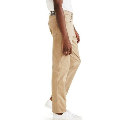 Dockers Men’s Straight Fit Jean Cut All Seasons Tech Jeans Pants-Khaki-33W 30L