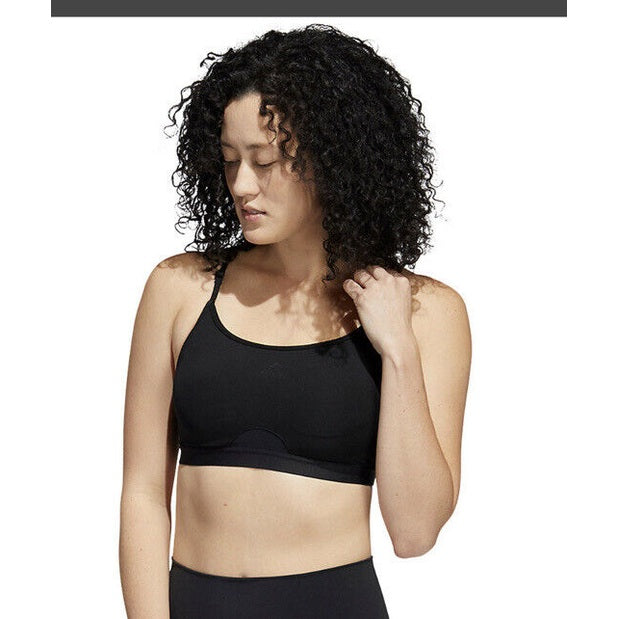 Adidas Aeroreact Training Light-Support Padded Bra- Black- Size: LAC - New