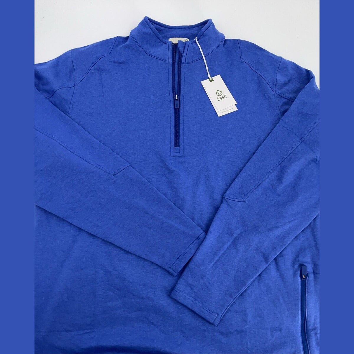 $88 Tasc Apex Fleece 1/4 Zip Pullover Jacket- Imperial Blue-Size: Medium-New