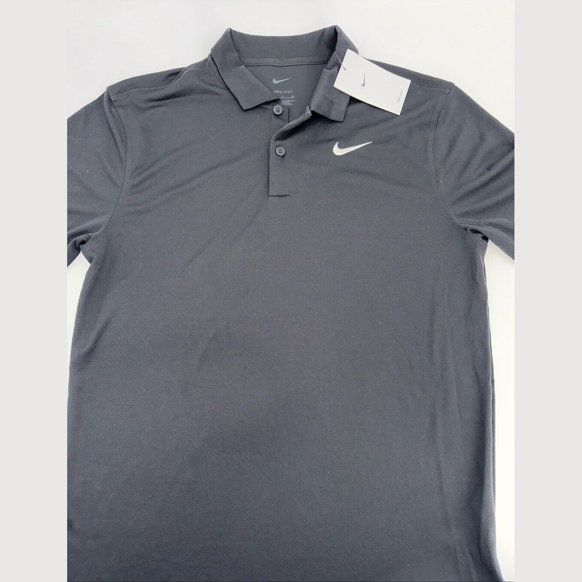 $50 Nike Men's Dri-FIT Short Sleeve Golf Polo Shirt FZ5646 -Black- Small - NEW