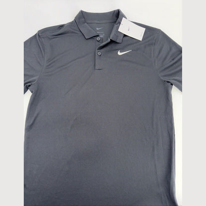 $50 Nike Men's Dri-FIT Short Sleeve Golf Polo Shirt FZ5646 -Black- Small - NEW