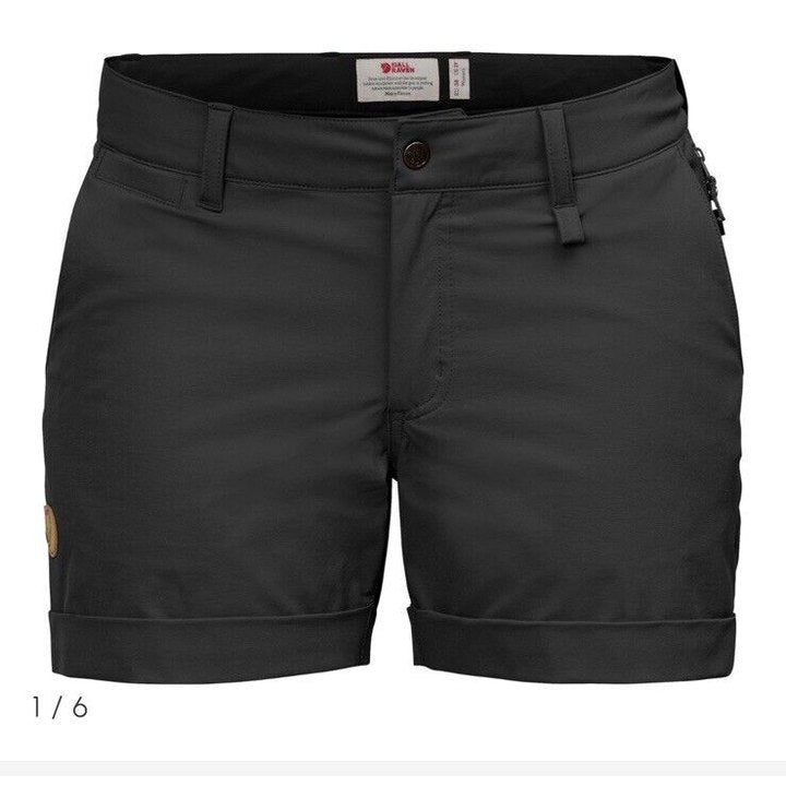 $90 FjallRaven Women’s Abisko Stretchy Trekking Shorts-Dark Grey-30/31” (EU40)