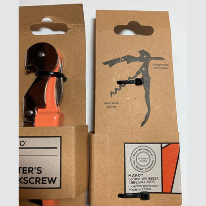 Lot Of 2 Mako Two-Step Waiter's Corkscrew - Colors: 2 Peach Pastel  - NEW