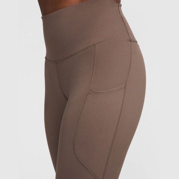 Nike One Women's Pocketed High Waisted 7/8 Ankle Leggings- Smoke Gray- XXLarge
