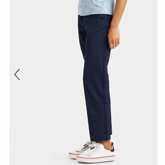 $180 G/Fore Women’s Twill Luxe Straight Leg Golf Pants-Navy Blue-Size: 8 (32W)