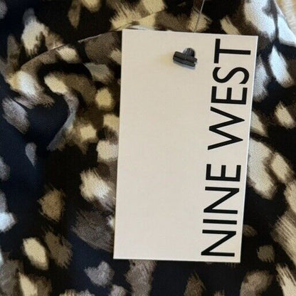 Nine West Women’s V Neck Tank -Black Shadow Cheetah  Size: Med -NWT Retail $22