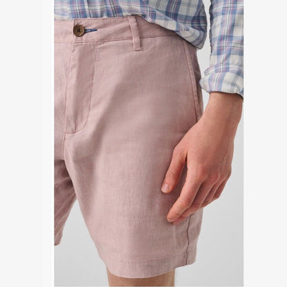$128 FAHERTY Men’s Tradewinds Shorts 7.5” Inseam Linen Blend-Maui Mauve-36W-New
