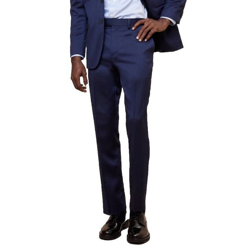 $150 Banana Republic Men’s Modern Classic Satin Suit Trouser Pants-Navy- 33Wx32L