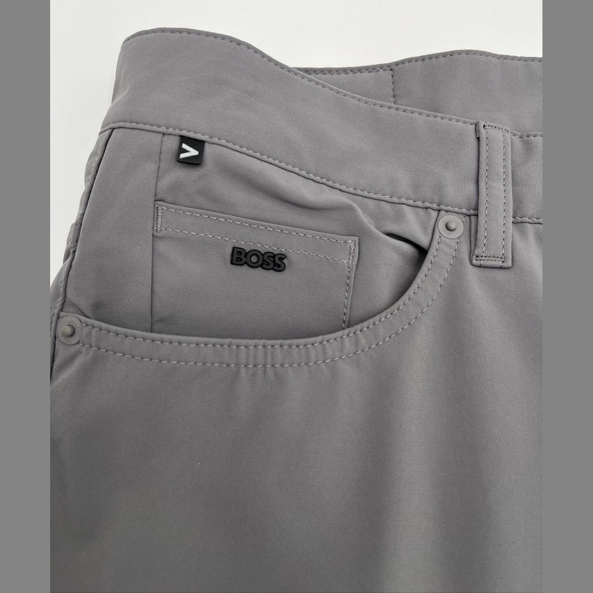 $178 Hugo Boss Delaware Slim Fit 5 Pocket Pants- Dark Grey-Size: 38W 32L-New Tag