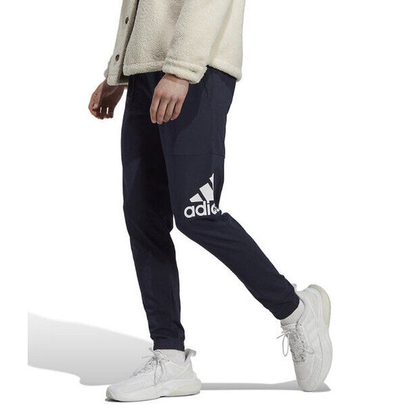 adidas Men's Essentials Badge Of Jersey Tapered-Ink Blue- Small- New W Tags