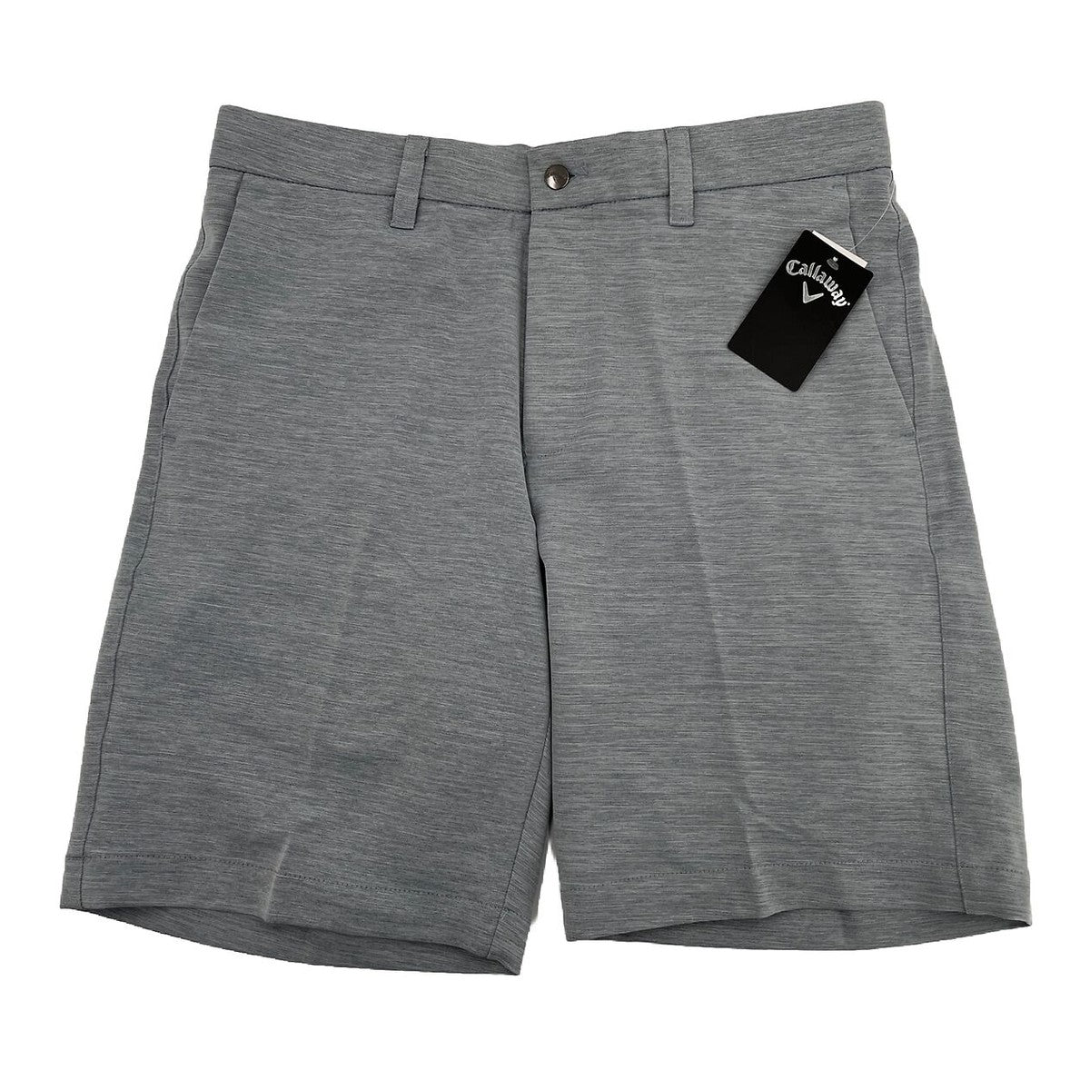 $78 Callaway Men’s Stretch Slub Melange Golf Shorts- Blue Mix-Size: 32W-Navy
