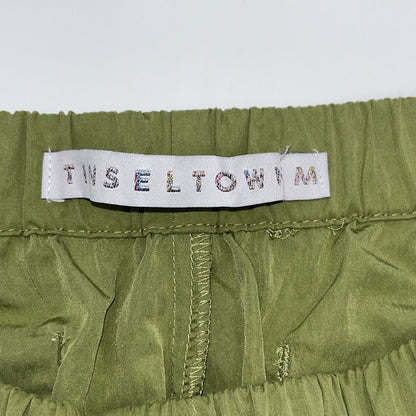 $40 Tinseltown Juniors D-Ring Parachute Pants - Moss Stone Lime - Medium -NWT