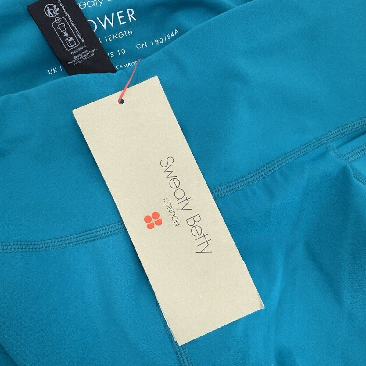 $100 Sweaty Women’s Betty Power Leggings 7/8 Length- Blue -Size: 10 Large - New