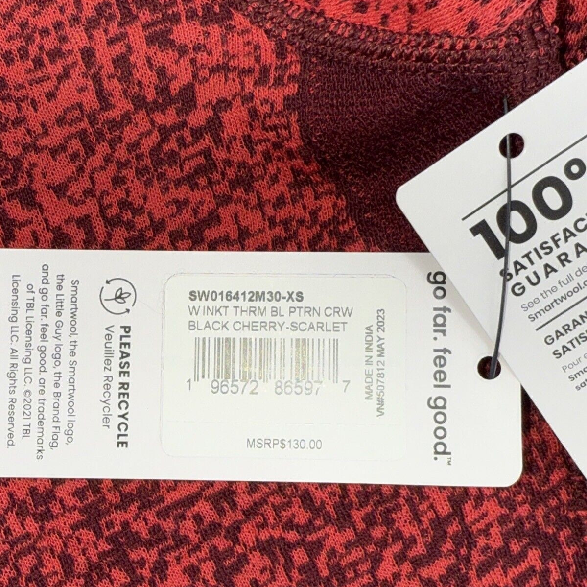 $130 Smartwool Women’s Intraknit Active Merino Base Layer Top-BlackCherry-XSmall