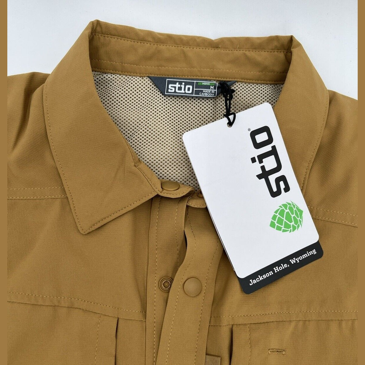 $120 Stio Men’s Hatcher Button Shirt Long Sleeve -Barren Butte -Medium-New