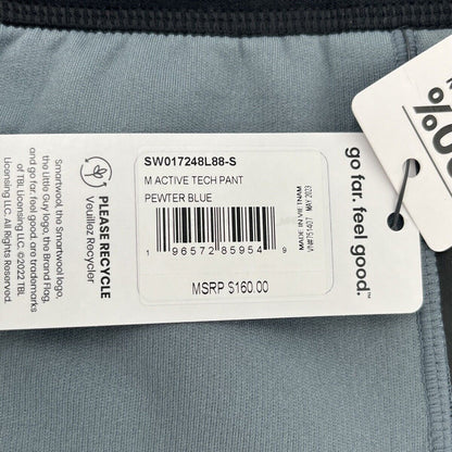 $160 Smartwool Men’s Active Tech Fleece Pants - Pewter Blue- Small - New Tags