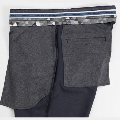 Haggar Men’s Performance Flex Slim Fit Flat-Front Pants-Dark Grey- 29Wx30L