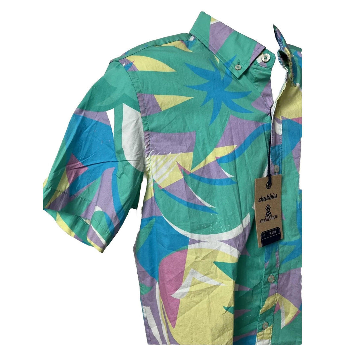 Chubbies Men’s Shirt The Surfside Friday Shirt-Multi -Medium- New Tag $65