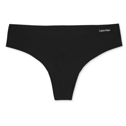 3 Pack Calvin Klein Invisibles Thong Panty-XLarge- Black D3428- New -Retail $45
