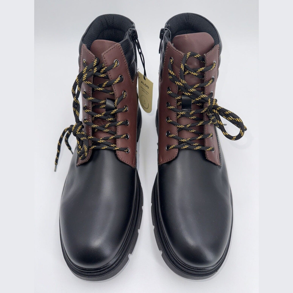 Aldo Men’s Mayfair Lace Boots - Black/Brown- Size: 10M - NEW - Retail $149