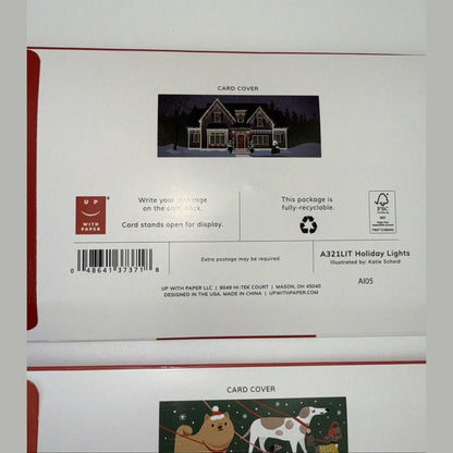 Lot Of 2 Up With Paper 3D Pop-Up Christmas Cards- Combo B- Over $30 Retail!