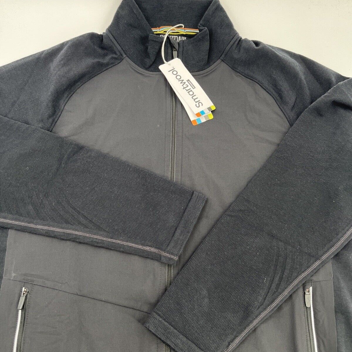 $220 Smartwool Men’s Intraknit Active Full Zip Jacket Merino - Black - Medium