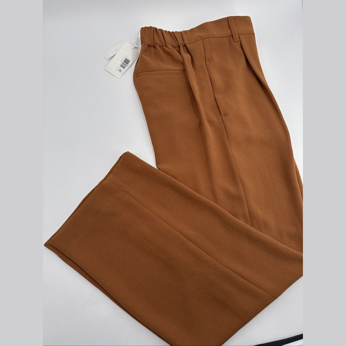 $395 Vince Women’s Wide Leg Pull-On Pants- Brown Tan- Medium- New With Tags