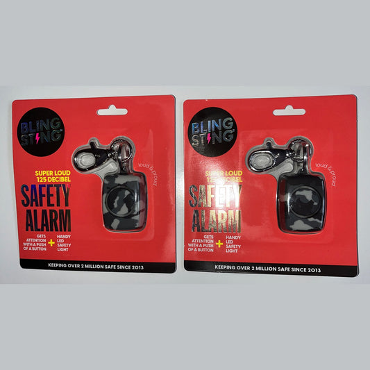 Set Of 2 - Bling sting personal safety alarm and flashlight - Great Deal!