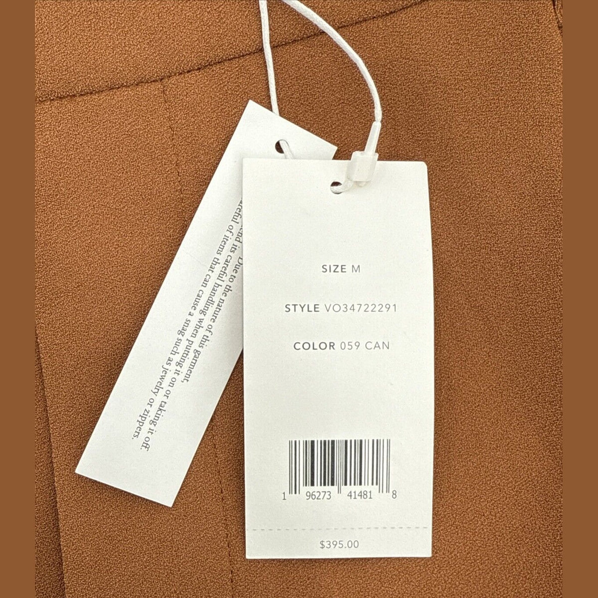 $395 Vince Women’s Wide Leg Pull-On Pants- Brown Tan- Medium- New With Tags