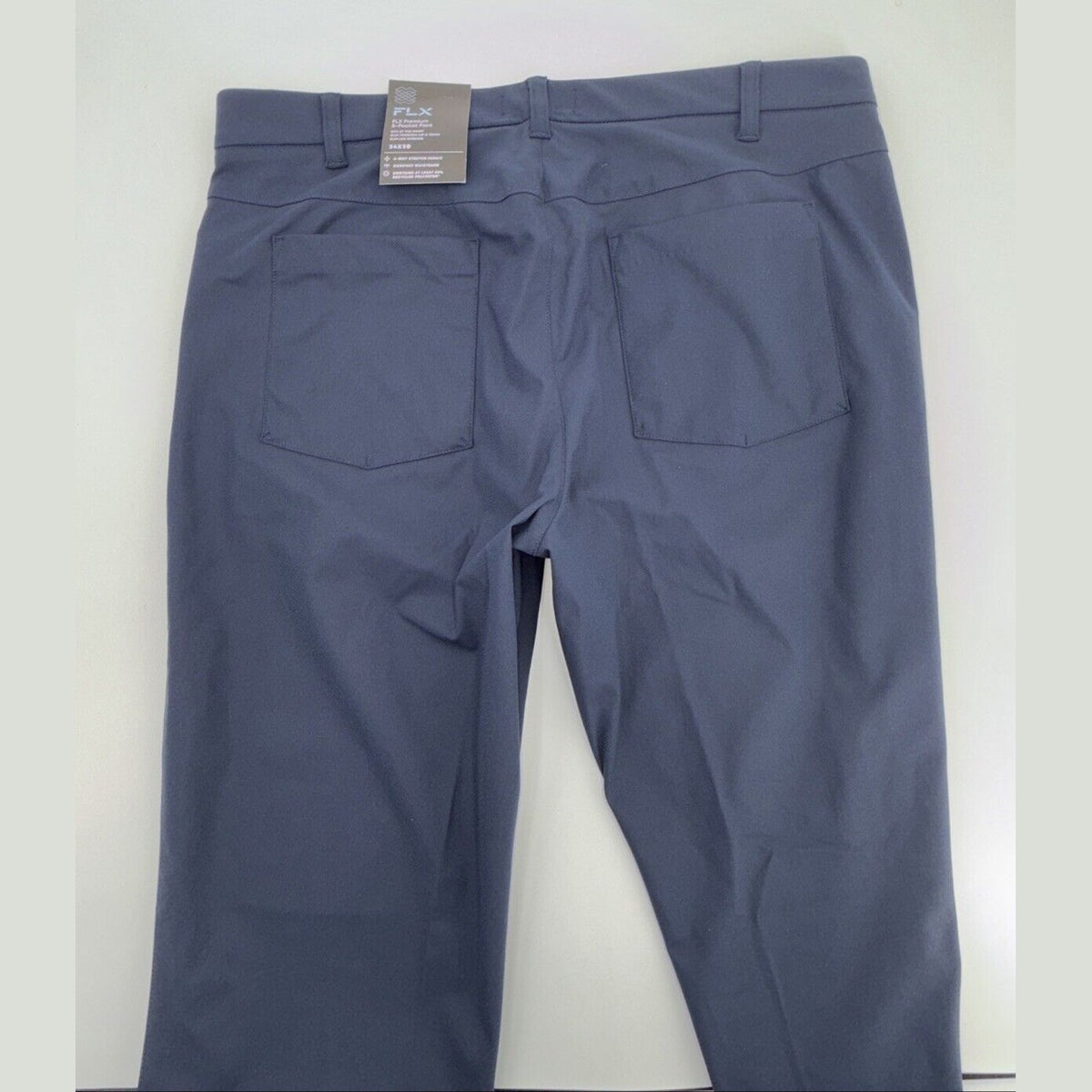 FLX Men’s Premium Slim 5 Pocket Pants- Navy- 34W 30L - New Tags