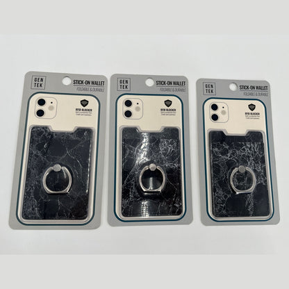 3 Pack- Phone Universal Adhesive Stick On Wallet Credit Card Holder Ring Holder