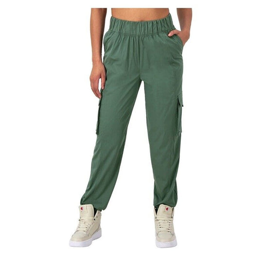 $65 Champion Women’s Woven Utility Cargo Pants Pockets-Nurture Green-Medium-New