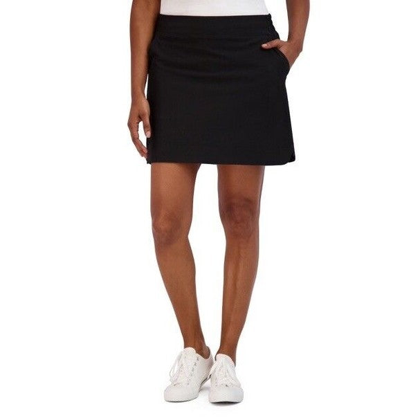 Zeroxposur Women’s Venus Breezy Skort Elastic Waist Pockets -Hibiscus- Large