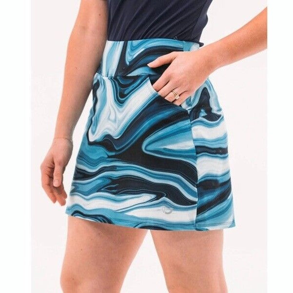 Foray Women’s Golf Tennis 15.5” Skort- Blue Marble - XLarge- NWT $160