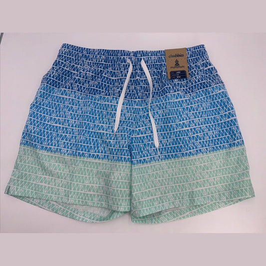 $70 Chubbies The Ocean Trifectas 5.5" Inseam Swim Trunks- Multi -Large -New Tag