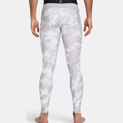Under Armour Men's ColdGear Infrared Printed Leggings 1381747-Grey Camo-Large