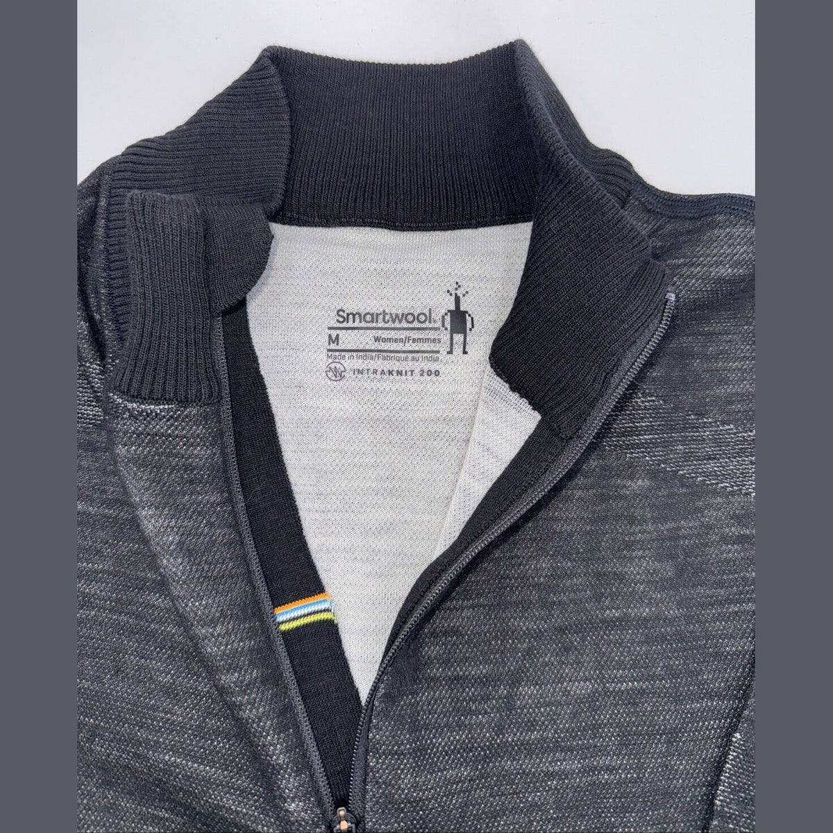 $140 Smartwool Women’s Intraknit Thermal Merino Base Layer 1/4 Zip-Black-Medium