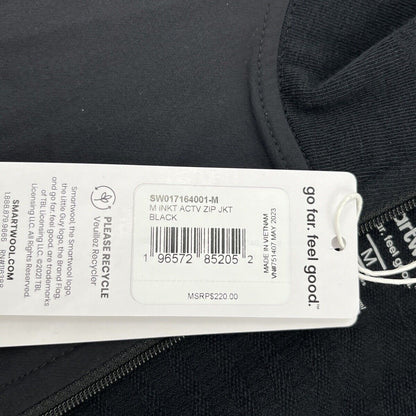 $220 Smartwool Men’s Intraknit Active Full Zip Jacket Merino - Black - Medium