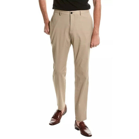 $225 Theory Men’s Zaine Mid Rise Straight Pants - Bark - Size 30Wx32L