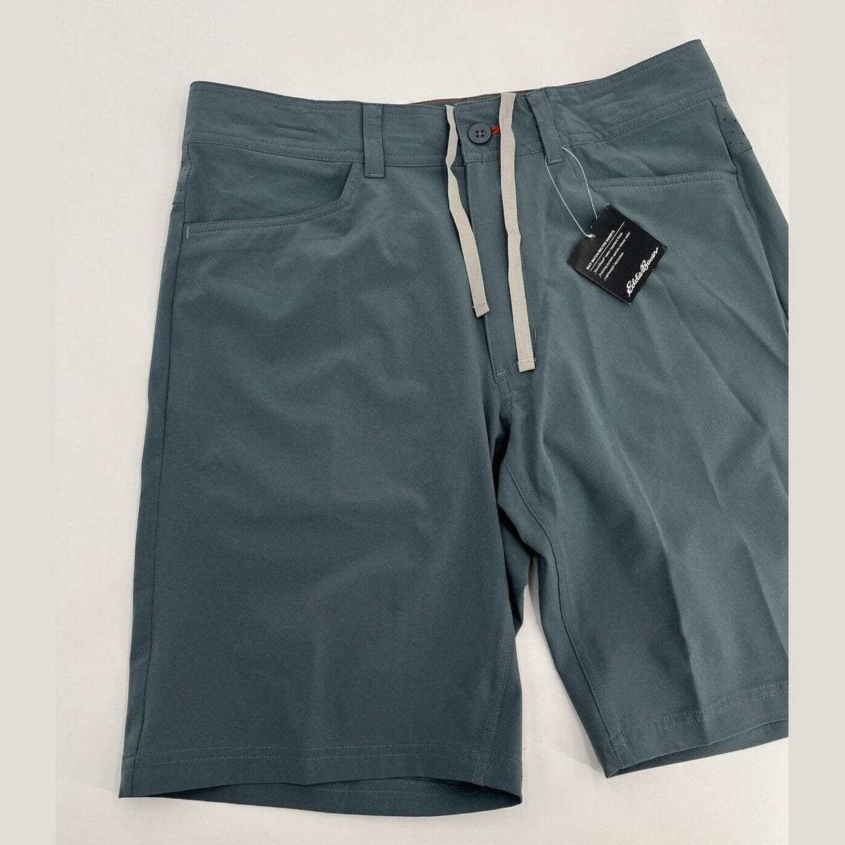$90 Eddie Bauer Mr Guide Throwline 10" Shorts Lightweight-Graphite-Size: 32W-New