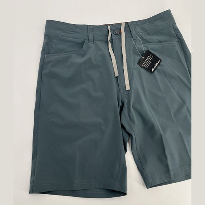 $90 Eddie Bauer Mr Guide Throwline 10" Shorts Lightweight-Graphite-Size: 32W-New