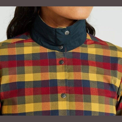 $180 FjallRaven Women’s Rider’s Flannel Plaid Thick Shirt- Flag Multi-Small-New
