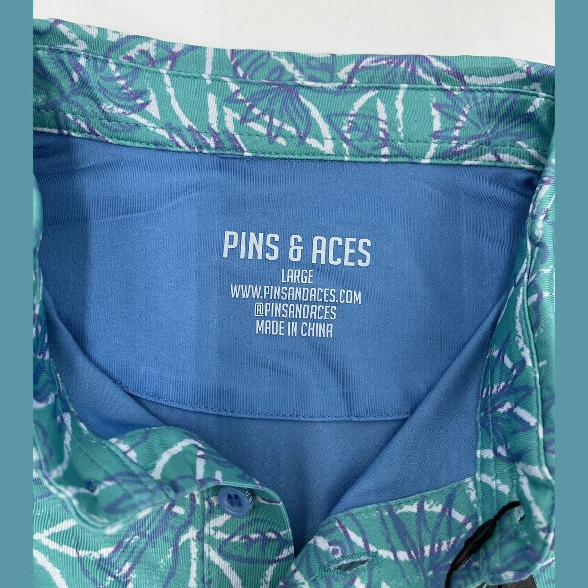 $70 Pins & Aces Men’s PM Magvil Performance Stretch Polo-Munsell-Large -New